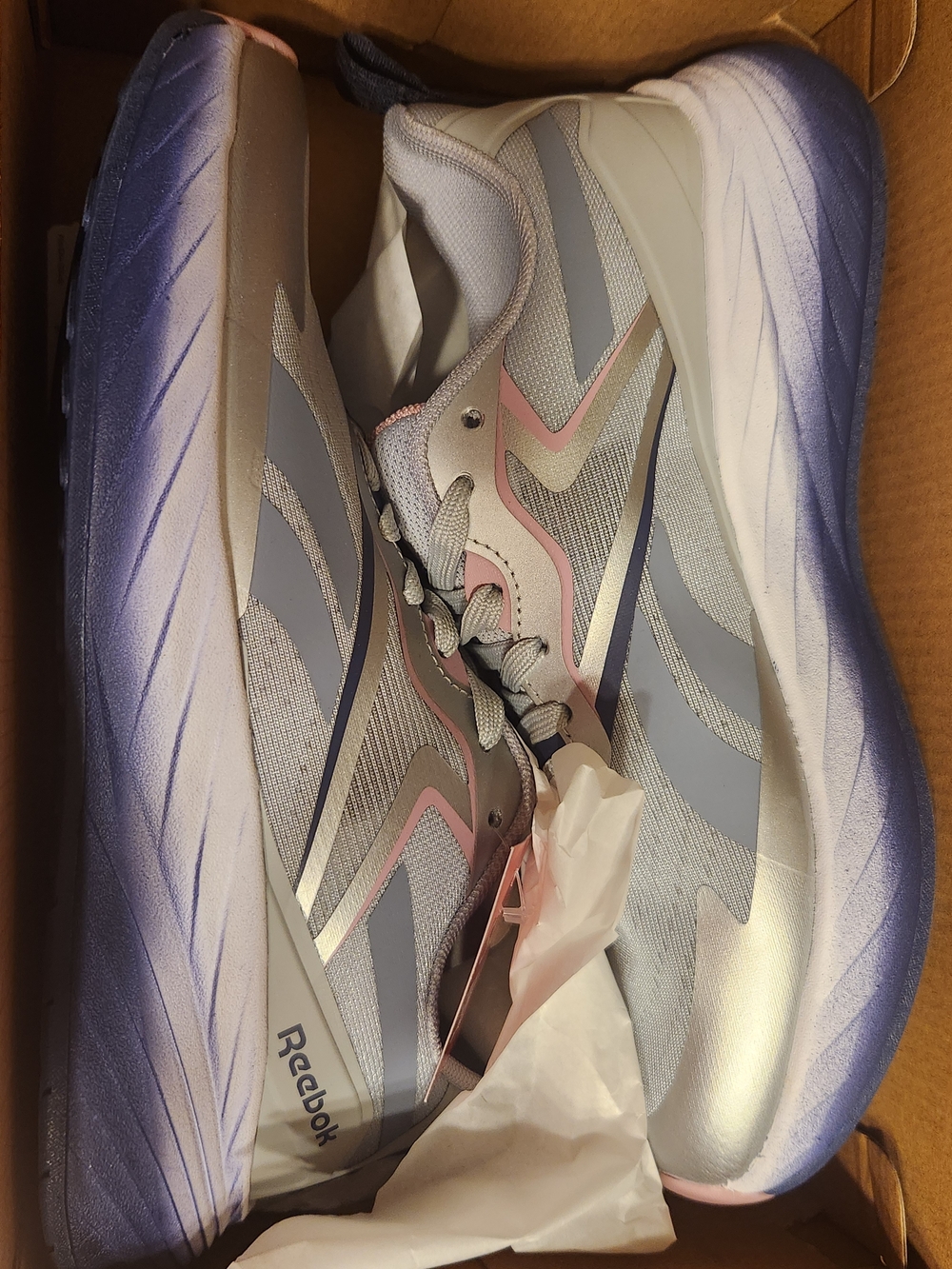 Reebok Women's Lightweight Running Shoes - Silver Pink
